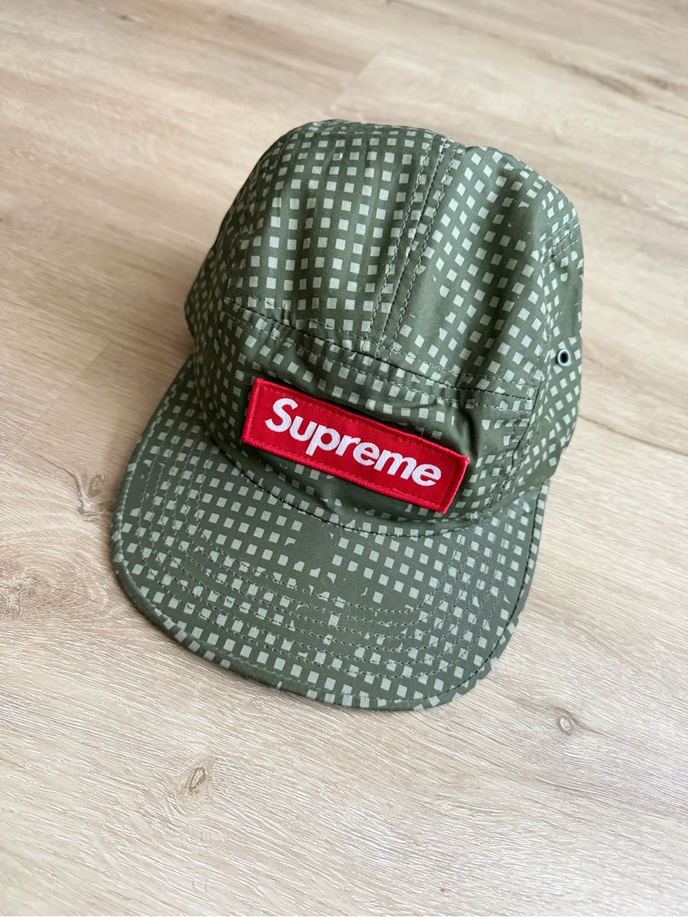 Supreme Box Logo Grid Camo Camp Cap One Size